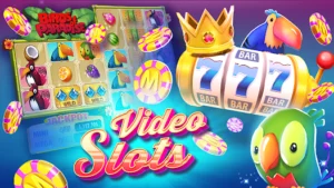 Bingo Slots: Diversão e Ganhos Reais nos Cassinos 1 Imagem ilustrando uma máquina de bingo slots com bolas numeradas e bobinas girando, simbolizando a união entre bingo tradicional e caça-níqueis modernos.
